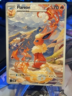 Custom Flareon Anima Waifu Sexy Doujin ACG DIY Full Art Card new - Image 1 of 2