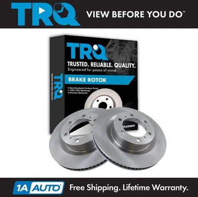 TRQ Front Brake Rotors Set For 2010-2022 Lexus GX460 Toyota 4Runner - Image 1 of 4