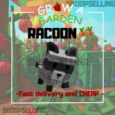 TELANTHRIC STUDIOS 🦝 Raccoon Pet | GROW A GARDEN Roblox | Divine | Cheap & Fast Delivery 🌱