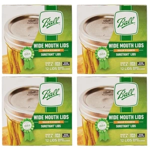 Wide Mouth Canning Lids 4 Dozen or 48 Lids Total - Picture 1 of 9