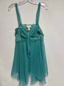 Vintage Gold Label Victoria's Secret Nachthemd Slip grün Kleid Babypuppe Größe M - Bild 1 von 12
