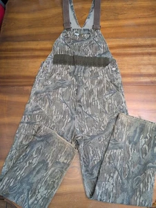 Vintage Carhartt Mossy Treestand Camouflage Hunting Bib Overalls 38 USA Distress - Picture 1 of 22