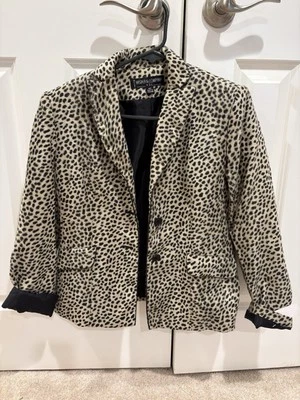 Blazer Pequeño Estampado Leopardo De Colección Talla 4 Años 90 Para Mujer Moda Chaqueta Usada en Excelente Condición Raro Foto 1 de 3