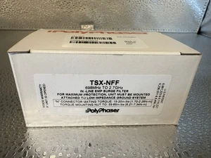 Filtro de sobretensiones PolyPhaser TSX-NFF 698 MHZ a 2,7 HZ en línea EMP NUEVO - SELLADO - Imagen 1 de 3
