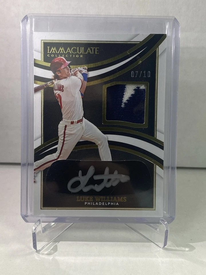 2022 Panini Immaculate Prime Relics Black Luke Williams Auto /10 Phillies - Image 1 of 2
