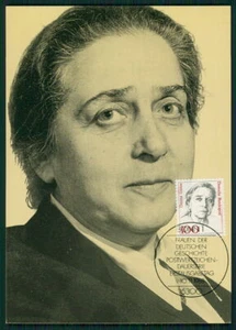 GERMAN MK 1989 FAMOUS WOMEN THERESE GIEHSE CARTE MAXIMUM CARD MC CM m3024 - Picture 1 of 2