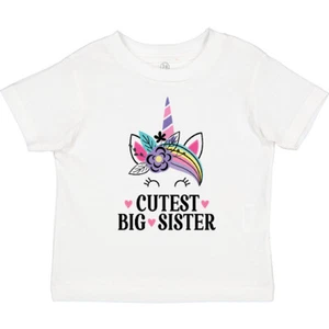 Inktastic Cutest Big Sister Unicorn Toddler T-Shirt Sis Girls Announcement Cute - Picture 1 of 7