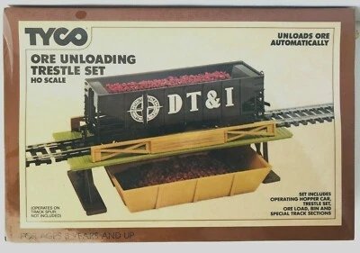 TYCO HO SCALE 868 ORE Unloading Trestle Set AUTOMATICALLY D T & I SEALED - Image 1 of 4
