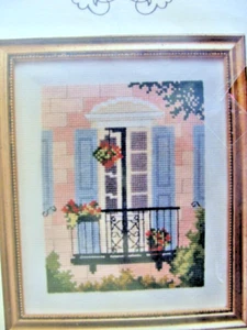 Graphs By Barbara & Cheryl CITY GARDENS Balcony Counted Cross Stitch Kit - Picture 1 of 4