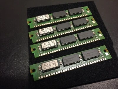 4x 1MB 30-Pin 3-chip Parity 70ns FPM 1Mx9 Memory SIMMs 4MB RAM Apple Mac PC - Image 1 of 3