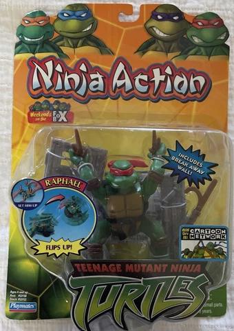 NEW/SEALED Playmates TMNT Raphael Teenage Mutant Ninja Turtles 2004 Ninja Action Cover