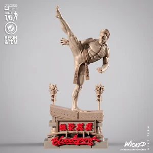 Bloodsport: Frank Dux Sculpture/Unpainted/Unassembled/3D Printed/Wicked3D - Picture 1 of 18