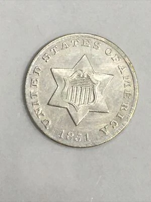 1851 3c Three Cents U.S  Variety 1  - Image 1 of 4