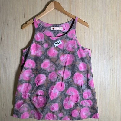 Marni Dress Adult Size 42 Purple Women's Floral Pullover Made In Italy - Image 1 of 4