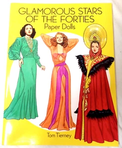 Tom Tierney Paper Dolls Glamourous Stars of the Thirties & Forties FREE SHIPPING - Picture 1 of 3