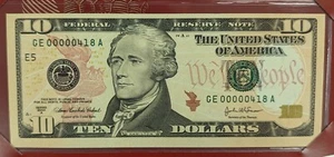 2004A  RICHMOND $10.00 Color of Money - Low 3 digit serial number  (418) - Picture 1 of 3