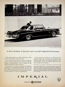 1963 Imperial Automobile Chrysler Motors Print Ad America's Best Built Car