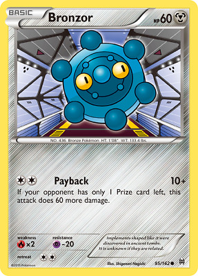 95/162 Bronzor - BREAKthrough - Common Pokemon TCG Card