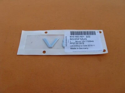 12 13 14 15 16 17 18 AUDI S6 S7 V8T SIDE FENDER 1 EMBLEM LOGO BADGE SIGN A42092 - Image 1 of 2