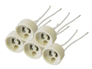 5x GU10 Lampenfassung Aderendhülsen Sockel Fassung Halogen LED 230v 5 Stück - Bild 1 von 5