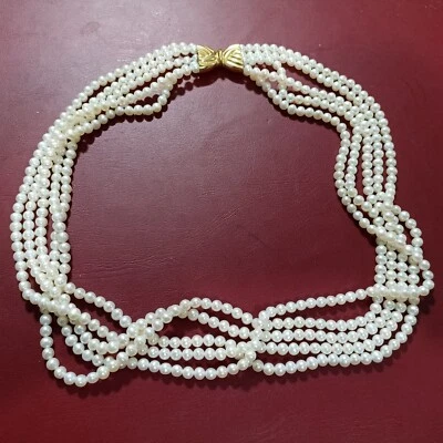 COLLANA di PERLE vere e Oro giallo - Immagine 1 di 4