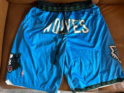 Custom Minnesota Timberwolves Blue Retro Basketball Shorts - Large Cover