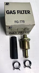 1979 selectos modelos Ford FG778 1977 filtro de combustible nuevo con manguera y abrazaderas hecho en EE. UU. - Imagen 1 de 4