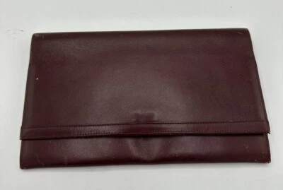 Cartera Koret Vintage Cuero Rojo Borgoña Damas Foto 1 de 4