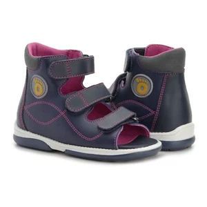 Memo Betti Toddler Corrective Orthopedic High-Top AFO-Like Microfiber Sandal - Picture 1 of 9