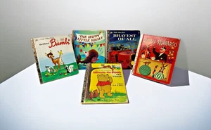 Kleine goldene Bücher Vintage 1970er gemischte Sammlung Bambi Captain Känguru Puuh - Bild 1 von 21