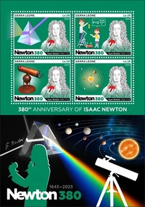 Sir Isaac Newton 380 Years Since the Birth MNH Stamps 2023 Sierra Leone M/S - Picture 1 of 1