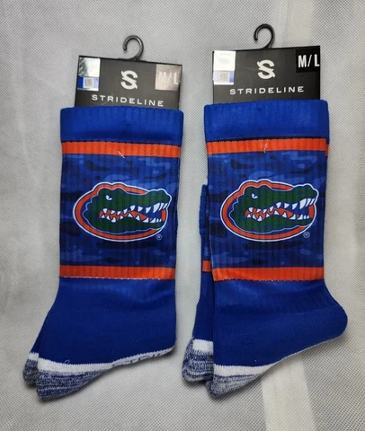 NCAA University Florida Gators Strideline Crew Socks Fan Student Alumni blue m/L Cover