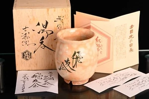 Japanese Handmade Mug Cup iwakuniyaki Yellowish-Brown Japanese traditional craft - Picture 1 of 12