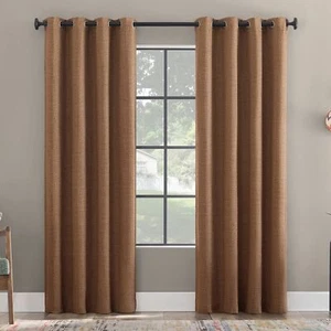 Rafaela Woven Pattern Chenille Total Blackout Grommet Curtain Panel, 50" x 84... - Picture 1 of 8