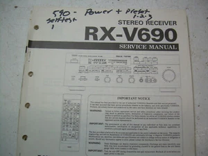 Yamaha orignal service manual with schematics MODEL RX-V690 - Picture 1 of 1
