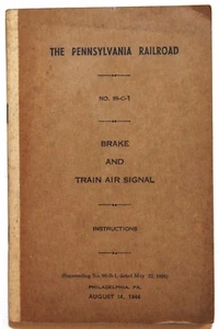 1944 Pennsylvania Railroad Brake & Train Air Signal Instructions Book 99-C-1 - Picture 1 of 1