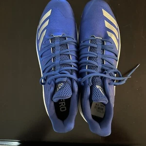 Adidas Adizero Afterburner 6 Speed Blue Metal Cleats Size 14 NEW W/O Box G27656 - Picture 1 of 10