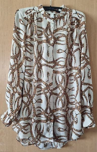 Richaed Allen H&M Damen Long Bluse Schangenmuster Beige Gr.36 Top - Bild 1 von 7