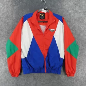 Forever 21 x Pony Windbreaker Jacket Mens Small Blue White Red Full Zip Retro - Picture 1 of 16