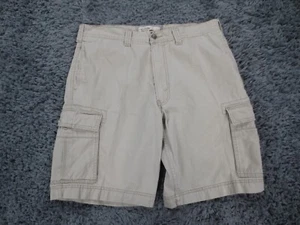 Levi Strauss Signature Shorts Mens 36 Beige 100% Cotton Cargo Pockets Utility - Picture 1 of 10