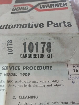 1962 Ford Falcon Mercury Comet Meteor Holley Carb Kit Modelo 1909 AMC 196 - Imagem 1 de 4