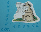 Vintage Uli Stein Katze Aufkleber Sticker Nr.51 von 1988 bis 1990