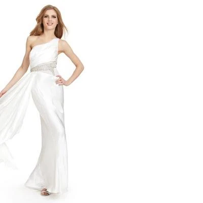 NUEVO CON ETIQUETAS $525 ABS Allen Schwartz concurso destino boda novia vestido formal 6 Foto 1 de 3