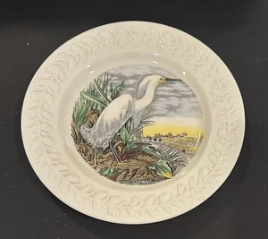 Vintage John James Audubon Birds of America Schneereiher Teller England 10 Zoll - Bild 1 von 2
