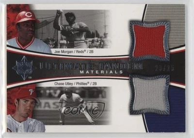 2006 Ultimate Collection Tandem Materials /25 Chase Utley Joe Morgan #UT-UM HOF - Image 1 of 2
