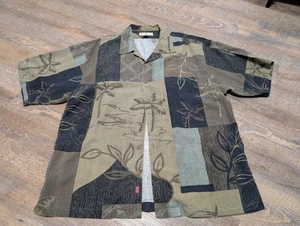 Camicia vintage Tommy Bahama 100% seta hawaiana con bottoni floreale uomo taglia L - Foto 1 di 4