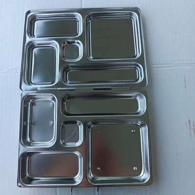 PlanetBox Rover Stainless Steel Lunchbox 5 Compartment Eco Friendly Bento Box - Image 1 of 4