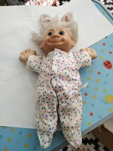 Baby Troll Doll Easter Bunny 16" From Ears To Feet Needs Cleaning - Picture 1 of 2