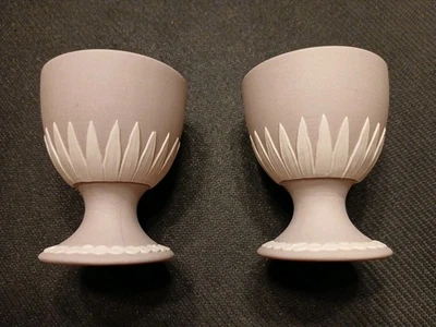 HTF ~ WEDGWOOD ~ Lilac Jasperware 2.5” Egg Cup ~ 2 Available -  EXCELLENT - Image 1 of 4