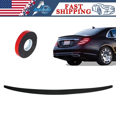 For 2014-2020 Mercedes-Benz S Class W222 Matte Black Sedan Rear Trunk Spoiler US Foto 1 de 4